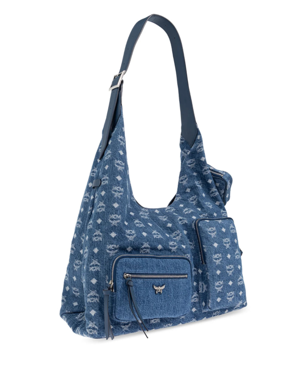MCM Aren Multi-Shopper In Monogram Denim Jacquard