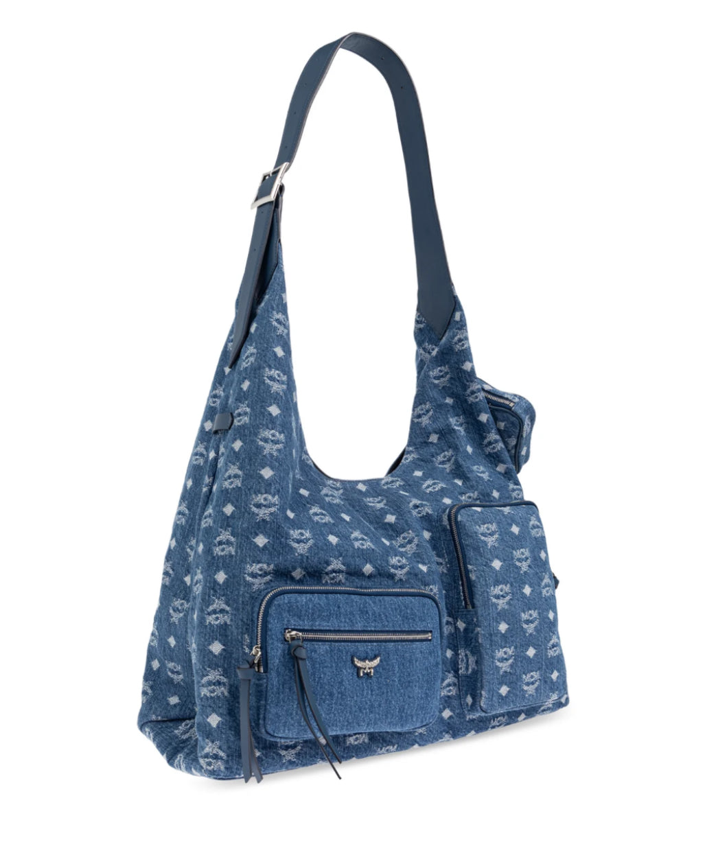 MCM Aren Multi-Shopper In Monogram Denim Jacquard